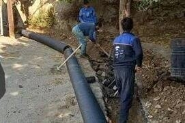 هدایت آبهای سطحی در محله «بیدرخت» کلاک بالا