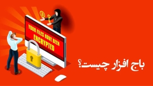 تصویر باج افزار و راه های مقابله با آن(موشن گرافی)