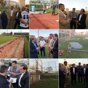 تصویر ادامه رصدهای میدانی از آمادگی استادیوم بیس‌بال کرج