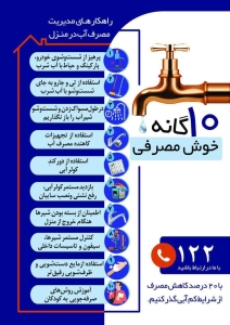 تصویر در مصرف آب صرفه جویی کنیم(اینفوگرافیک)