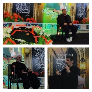 تصویر تلاوت استاد مهدی فلاح نژاد، مراسم یادبود  شهید امیر حسین دهقان نژاد در ساوجبلاغ
