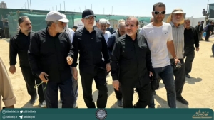 تصویر بازدید علی حدادی از مواکب استان البرز در نجف اشرف