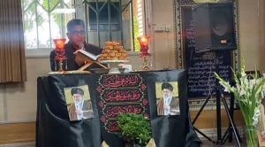 تصویر تلاوت قرآن  استاد مهدی فلاح نژاد در مراسم ویژه اربعین حسینی در اداره کل بهزیستی البرز