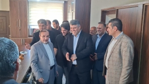 تصویر افتتاح ساختمان دهیاری روستای حاجی‌آباد