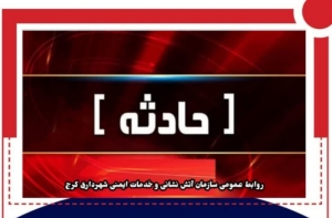 تصویر کامیونت به بلوار میانی خیابان برخورد کرد؛ یک نفر مصدوم شد