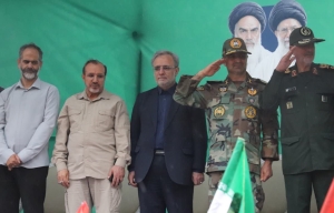 تصویر تقدیر و تشکر علی حدادی از حضور باشکوه مردم در اجتماع بزرگ «جان‌فدایان البرزی»